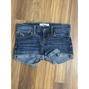 Abercrombie Kids Girls Sz 10 Lowrise Distressed Denim Jeans Shorts EUC